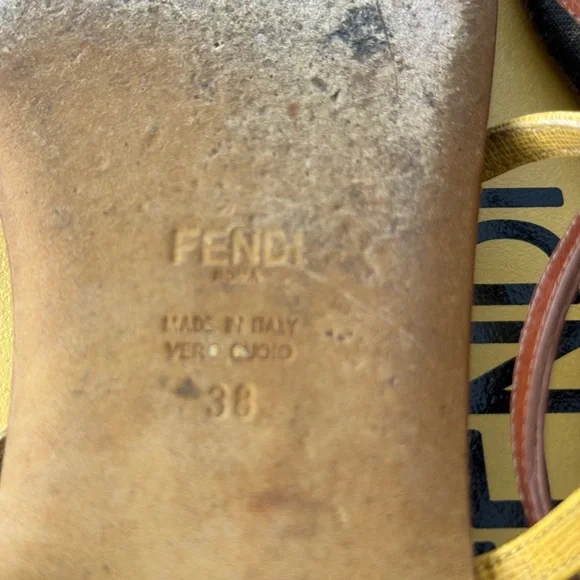 Fendi Yellow Shoe with Box - Picture 4 of 4